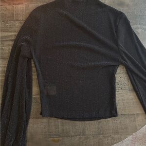 Black Sparkly Long Sleeve Top